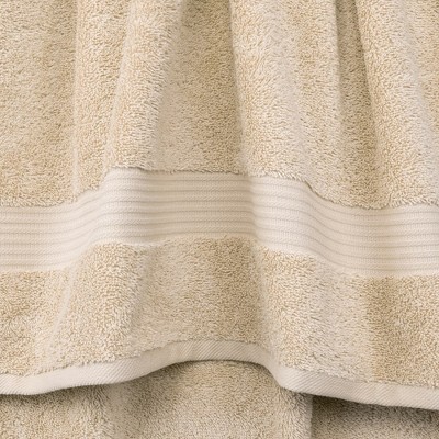 Premium Beige Turkish Cotton 4-Piece Hand Towel Set