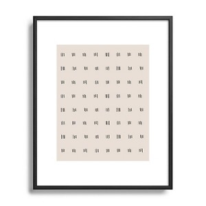Urban Wild Studio desert check small charcoal Metal Framed Art Print - Deny Designs - 1 of 4