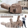 FONTOI Large Size Accent Chair with Dual Side Pockets&Hidden Cup Holders, Recliner Chair with Comfortable Back&Arms, Brown, 36.62"*42.13"*40.56" - 4 of 4