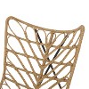 Sapphtopaz Outdoor Dining Chairs Set of 2 Rattan Patio Dining Chairs with Modern Geometric Cross Base for Yard, Balcony - 3 of 4