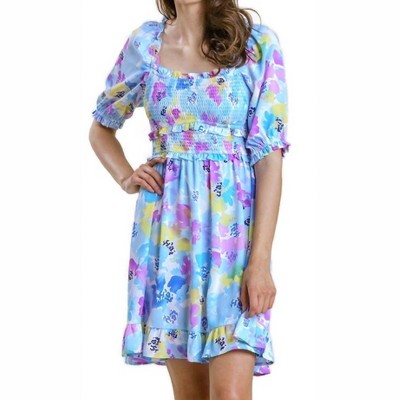 Women's Ruffle & Smocked Floral Dress - umgee