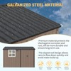 6x8 FT Outdoor Metal Storage Shed, Large Lockable Garden Tool Shed with Updated Frame Structure, Utility Tool Storage House for Backyard - 4 of 4