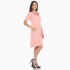 Women's Short Sleeve Criss-Cross Neck A-Line Dress - White Mark - 2 of 4