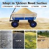 Unbanmax Outdoor Wagon All Terrain Rally Vehicle, with Removable Wooden Side Panels Pneumatic Tires - 3 of 4