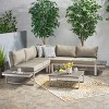 GDFStudio Johana Outdoor Aluminum V-Shaped 5 Seater Sofa Set with Cushions - 2 of 4