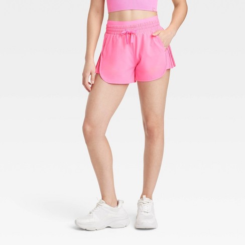 Women's High-Rise Pleated Side Shorts 2.5 - JoyLab™ Pink L