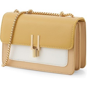 Color-Block Crossbody Bags for Women Leather Cross Body Purses Cute Handbags Shoulder Bag - 1 of 4