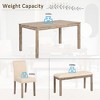 6-Piece Wooden Dining Set: Comfortable Seating Arrangement with Bench and Chairs, Brown Finish - 3 of 4