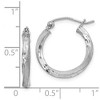 Black Bow Jewelry 2.5mm, Sterling Silver, Twisted Round Hoop Earrings, 20mm (3/4 In) - 4 of 4