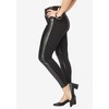 Jessica London Women's Plus Size Faux Leather Leggings - 4 of 4