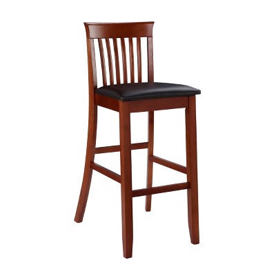 Triena Craftsman 29" Barstool Hardwood/Dark Cherry - Linon