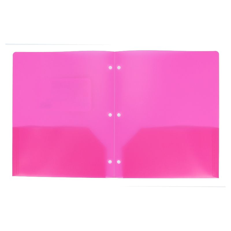2 Pocket Plastic Folder Pink - up &#38; up&#8482;, 3 of 5