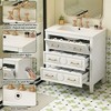 Mshliw 30 Inch Bathroom Vanity with Sink, Free Standing Single Vanity with Ceramic Basin, Solid Wood Frame and 3 Drawers - 3 of 4