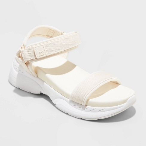 white hiking sandals