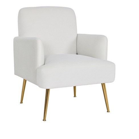 Rosa Transitional Comfy Living Room Armchair With Metal Legs | Artful ...