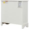 Chery Life Rustic Storage Cabinet with Two Drawers and Four Classic Rattan Basket for Dining Room, Living Room - 4 of 4