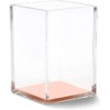 Juvale 2-Pack Acrylic Pencil Pen Holder Desk Stationery Office Organization, Rose Gold - 4 of 4