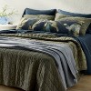 Full/Queen Heavyweight Linen Blend Quilt Olive Green - Casaluna™ - image 2 of 4