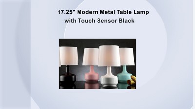 Cheru Powder Pink Metal Table Lamp with Touch Sensor and White Shade