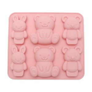 Unique Bargains Candy Mould 6-Cavity Cute Cartoon Candy Mould Hand Wash 6.26"x5.55"x0.75" 1 Pc - 1 of 4