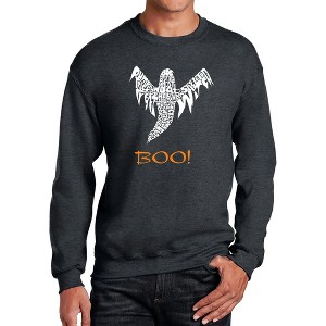 LA Pop Art Halloween Ghost - Men's Word Art Crewneck Sweatshirt - 1 of 4