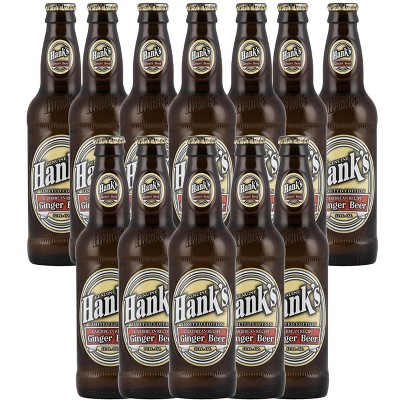 Hank's Genuine Gourmet Ginger Beer, 12 fl oz Bottles – Premium Craft Soda with Bold, Zesty Flavor – Caribbean-Inspired Recipe, Pack of 12