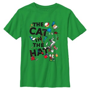 Boy's Dr. Seuss The Cat In The Hat Falling Things T-Shirt - 1 of 4