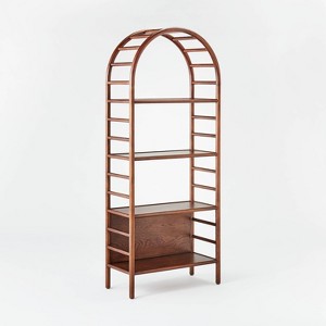 72" Holladay Curved Wooden Bookcase - Threshold™ designed with Studio McGee - 1 of 4