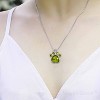 Maya's Grace Birthstone Paw Print Pendant Necklace, Rhinestone Gemstone, Pendant Necklace for Women - 3 of 4