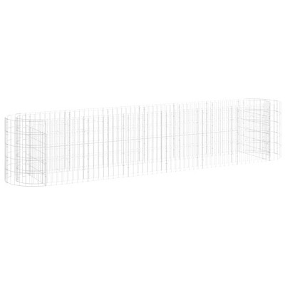 VidaXL Large Galvanized Iron Gabion Raised Bed