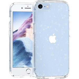 Entronix Case Compatible with iPhone 8/7/SE - [Hard Back] Glitter Clear - 1 of 4