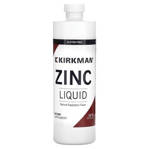 Kirkman Labs Zinc Liquid, Natural Raspberry, 16 oz (473 ml) (20 mg per Serving) - 1 of 2