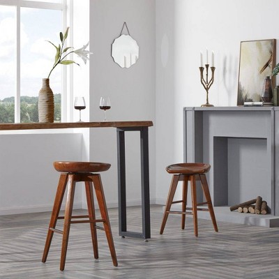 Bali 24" Cappuccino Swivel Backless Counter Stool