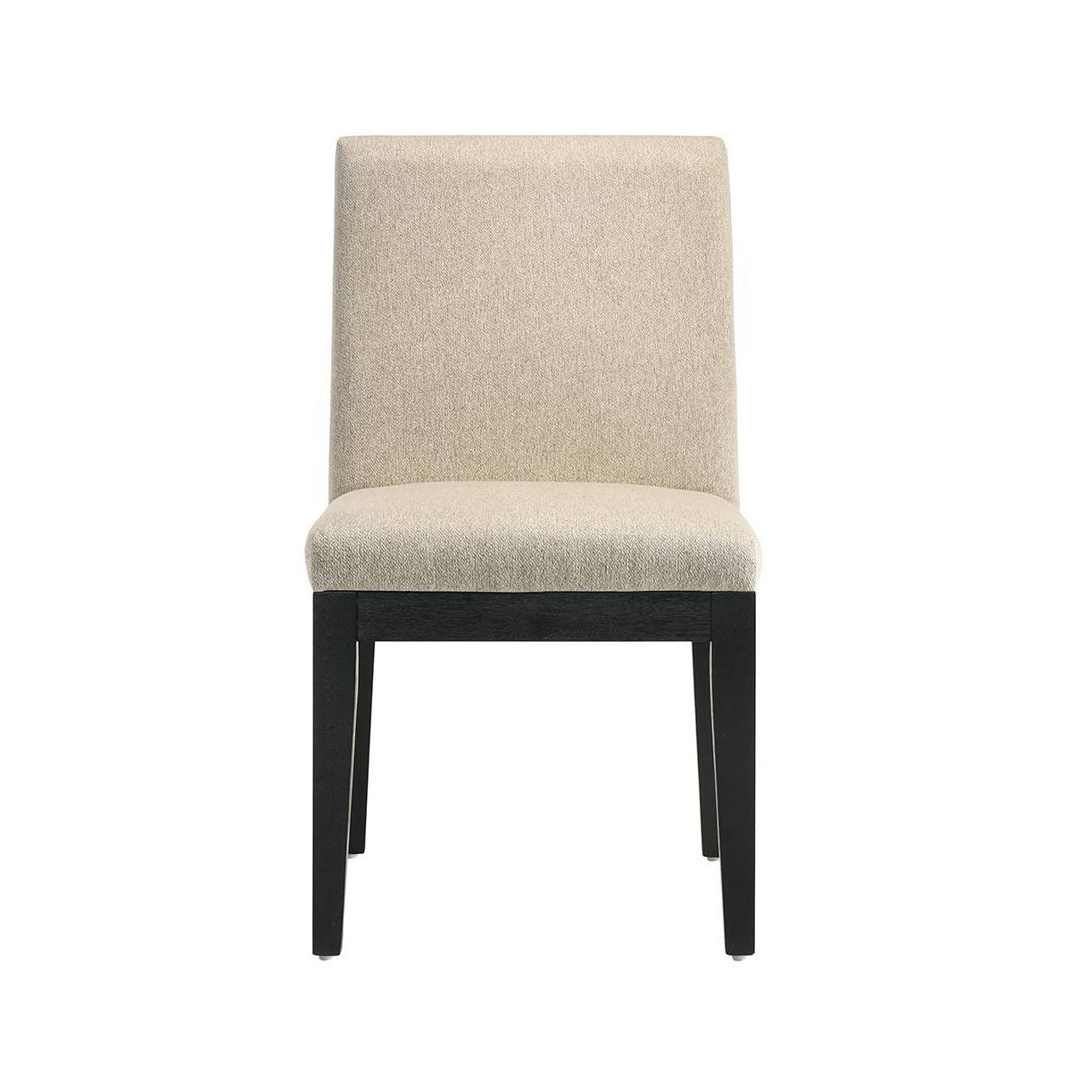 19" Froja Dining Chairs Beige Fabric and Black Finish - Acme Furniture - thumbnail 5