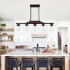 DAKAFUL Modern Linear Pendant Light, Industrial Metal Chandelier with Clear Glass Shades for Kitchen Island/Dining Room - 3 of 4