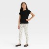 Girls' Halloween Leggings - Cat & Jack™ Cream - 3 of 3