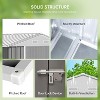 8'x10' Outdoor Storage Shed, Large Garden Shed, with Slooping Roof and 4 Vents - 3 of 4