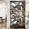 Hommoo Industrial Bookshelf with Open Shelves Brown - 2 of 4