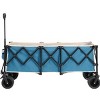 YONWAY Extra Long 300L Wagon Cart Collapsible,220LB Weight Capacity with Big All-Terrain Wheels, Utility Carts for Groceries,Shopping,Camping - 2 of 4