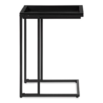 Lockridge 31'' Black Wood and Metal Modern C-Table