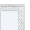 Royal Hampton 40 Inch Ornate Wood Mirror, Portrait, Round Cut Out Design, White - 3 of 4