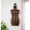 HomeRoots 18" Brown Wood Novelty Shape Multi Compartment Wall Mount Accent Shelf - 2 of 4