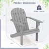 Tangkula 2PCS Patio Adirondack Chair w/ Inclined Seat High Backrest & Wide Armrests - 4 of 4