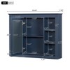NicBex Wall Mounted Bathroom Storage Cabinet,35'' x27.5'' Medicine Cabinet with 6 Open Shelves and Mirror,Bathroom Storage Cabinet for Bathroom - 3 of 4