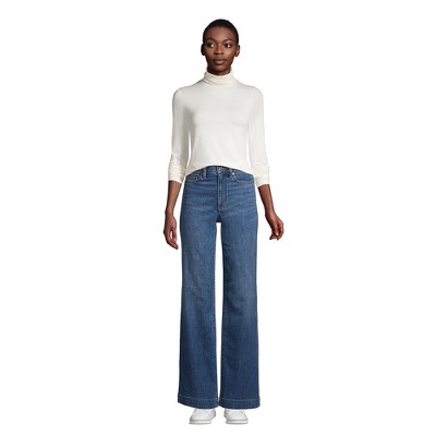 Ivory Lightweight Cotton Blend Long Sleeve Turtleneck
