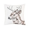 C&F Home 18" x 18" Deer Portrait Indoor / Outdoor Embroidered Throw Pillow - 4 of 4