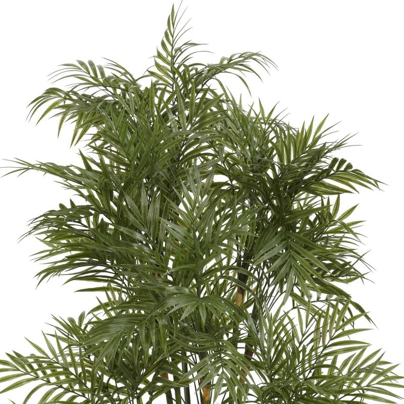 48&#34; Artificial Plastic Parlor Palm Tree in Pot Black - Nearly Natural, 3 of 5