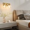 POWLIG 13.7" Gold Vanity Light – 2-Light Modern Bathroom Fixture with Clear Glass Shades, Perfect for Bedroom& Living room - 4 of 4