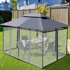 Costway 2-Tier 10'x13' Steel Gazebo Canopy Tent Shelter Patio Garden Outdoor Netting - 2 of 4