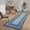 Printed Rug with Braided Pattern on it,Washable Rugs2x10Hallway Runner Non Slip Kitchen Rugs Soft Non Shedding Low Pile Entryway Rug Stain Resistant - 3 of 4